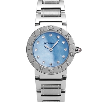 ブルガリ ブルガリブルガリ BBL26S ブルーシェル/ダイヤモンド レディース 時計 【中古】【wristwatch】