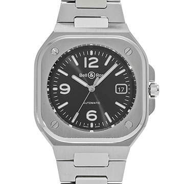 ベル＆ロス BR 05 ブラックスチール BR05A-BL-ST/SST ブラック メンズ 時計 【中古】【wristwatch】