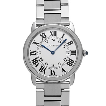 カルティエ ロンドソロ ドゥ カルティエ LM W6701005 シルバー メンズ 時計 【中古】【wristwatch】