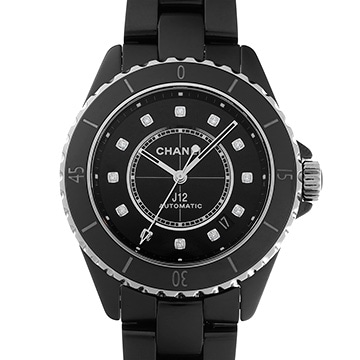 シャネル J12 キャリバー12.1 38MM H5702 ブラックラッカー/ダイヤモンド メンズ 時計 【中古】【wristwatch】