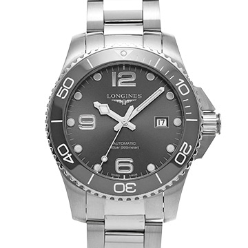ロンジン ハイドロコンクエスト L3.782.4.76.6 グレー メンズ 時計 【中古】【wristwatch】