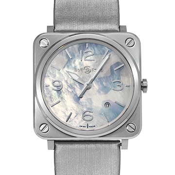 ベル＆ロス アヴィエーション39ミリ BRS-64-S カモフラージュホワイトシェル メンズ 時計 【中古】【wristwatch】