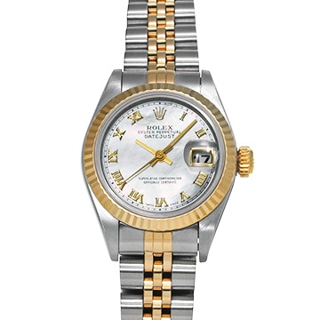 ロレックス デイトジャスト 69173 ホワイトシェル レディース 時計 【中古】【wristwatch】