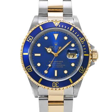 ロレックス サブマリーナ デイト 16613 ブルー メンズ 時計 【中古】【wristwatch】