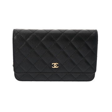 シャネル クラシック チェーンウォレット ブラック AP0250 グレインドカーフスキン レディース バッグ 【未使用】【bag】