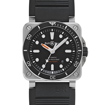 ベル＆ロス BR 03-92 ダイバー BR0392-D-BL-ST/SRB ブラック メンズ 時計 【中古】【wristwatch】