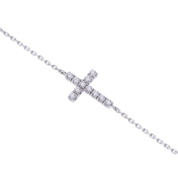 カルティエ シンボルクロス ブレスレット シルバー K18ホワイトゴールド WG レディース ジュエリー 【中古】【jewelry】