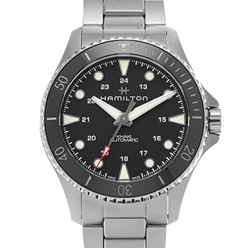 ハミルトン カーキネイビースキューバオート H825150 ブラック メンズ 時計 【中古】【wristwatch】