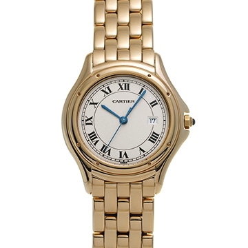 カルティエ パンテール クーガー フィガロ LM W25013B9 アイボリー ユニセックス 時計 【中古】【wristwatch】