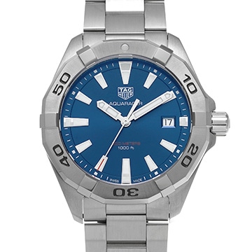 タグ ホイヤー アクアレーサー クォーツ WBD1112.BA0928 ブルー メンズ 時計 【中古】【wristwatch】