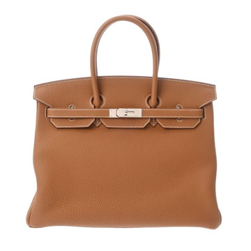 エルメス バーキン 35 ゴールド トゴ ユニセックス バッグ 【未使用】【bag】