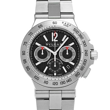ブルガリ ディアゴノ プロフェッショナル クロノグラフ DP42SCH ブラック メンズ 時計 【中古】【wristwatch】