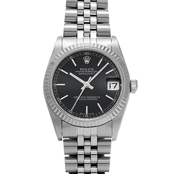 ロレックス デイトジャスト 78274 ブラック ユニセックス 時計 【中古】【wristwatch】
