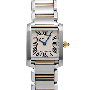 カルティエ タンク フランセーズ SM W51007Q4 シルバー レディース 時計 【中古】【wristwatch】