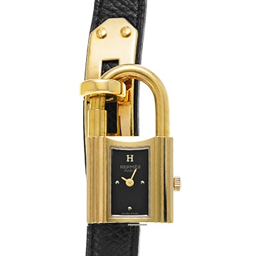 エルメス ケリーウォッチ KE1.201 ブラック レディース 時計 【中古】【wristwatch】