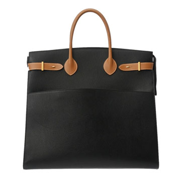 エルメス エアポート ブラック/ナチュラル/ゴールド金具 アルデンヌ レディース バッグ 【中古】【bag】