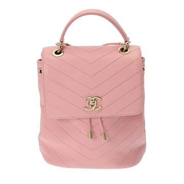 シャネル Vステッチ ピンク AS0640 カーフスキン レディース バッグ 【中古】【bag】