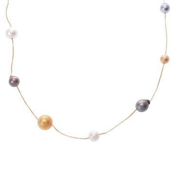 タサキ マルチ ステーション ネックレス ゴールド K18イエローゴールド YG/パール レディース ジュエリー 【中古】【jewelry】