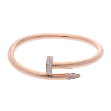 カルティエ ジュストアンクルブレスレット #18 ラージ ゴールド K18ピンクゴールド PG レディース ジュエリー 【中古】【jewelry】