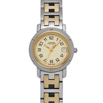 エルメス クリッパー CL4.220.430/3752 アイボリー レディース 時計 【中古】【wristwatch】