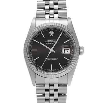 ロレックス デイトジャスト 16234 ブラック メンズ 時計 【中古】【wristwatch】