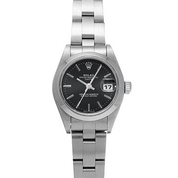 ロレックス オイスター パーペチュアル レディ 79160 ブラック レディース 時計 【中古】【wristwatch】