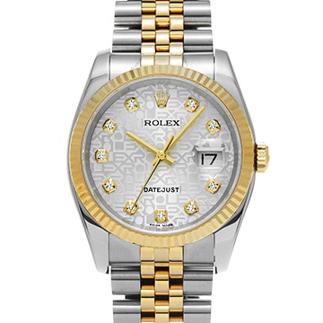 ロレックス デイトジャスト 116233G シルバーコンピュータ/ダイヤモンド メンズ 時計 【中古】【wristwatch】