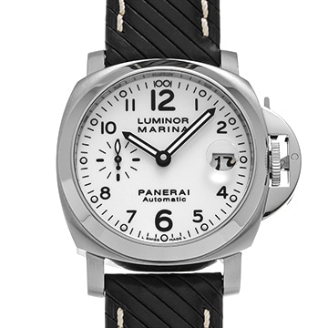 パネライ ルミノールマリーナ オートマティック PAM00049 ホワイト メンズ 時計 【中古】【wristwatch】