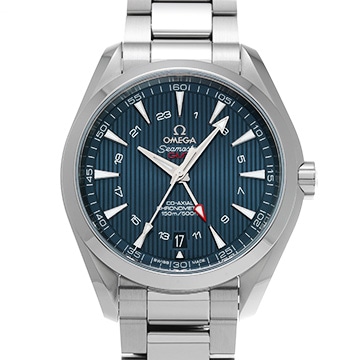 オメガ シーマスター アクアテラ コーアクシャル GMT 231.10.43.22.03.001 ブルー メンズ 時計 【中古】【wristwatch】