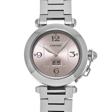 カルティエ パシャC ビッグデイト W31058M7 ピンク ユニセックス 時計 【中古】【wristwatch】