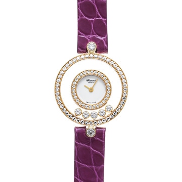 ショパール ハッピーダイヤモンド 4097/1 ホワイト/ダイヤモンド レディース 時計 【中古】【wristwatch】