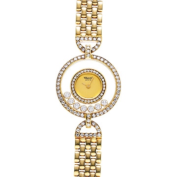 ショパール ハッピーダイヤモンド 20/4566 シャンパン/ダイヤモンド レディース 時計 【中古】【wristwatch】