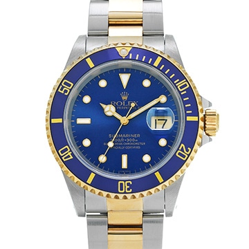 ロレックス サブマリーナ デイト 16613 ブルー メンズ 時計 【中古】【wristwatch】