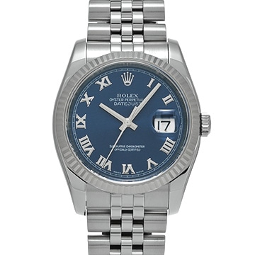 ロレックス デイトジャスト 116234 ブルー メンズ 時計 【中古】【wristwatch】