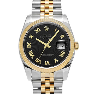 ロレックス デイトジャスト 116233 ブラックサンビーム メンズ 時計 【中古】【wristwatch】