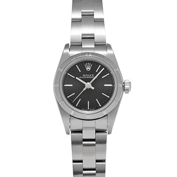 ロレックス オイスターパーペチュアル 76030 ブラック レディース 時計 【中古】【wristwatch】