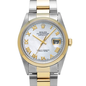 ロレックス デイトジャスト 16203NR ホワイトシェル メンズ 時計 【中古】【wristwatch】