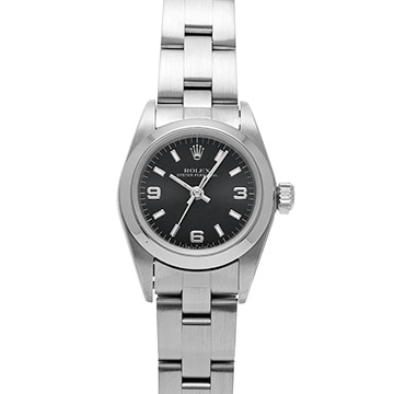 ロレックス オイスターパーペチュアル 67180 ブラック レディース 時計 【中古】【wristwatch】