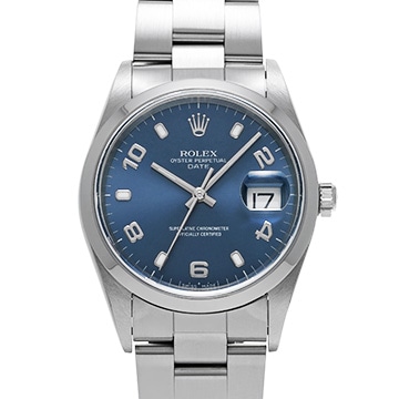 ロレックス オイスターパーペチュアル デイト 15200 ブルー メンズ 時計 【中古】【wristwatch】