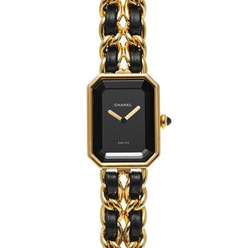 シャネル プルミエール M H0001 ブラック レディース 時計 【中古】【wristwatch】