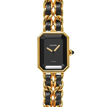 シャネル プルミエール M H0001 ブラック レディース 時計 【中古】【wristwatch】