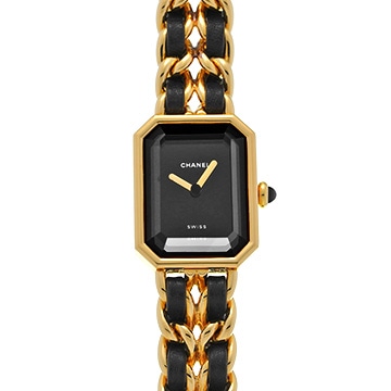 シャネル プルミエール M H0001 ブラック レディース 時計 【中古】【wristwatch】