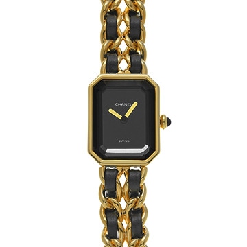 シャネル プルミエール S H0001 ブラック レディース 時計 【中古】【wristwatch】