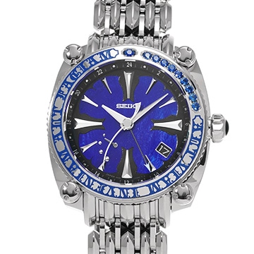 セイコー ガランテ ブルーローズ SBLA067 ブルー/ブラック メンズ 時計 【中古】【wristwatch】