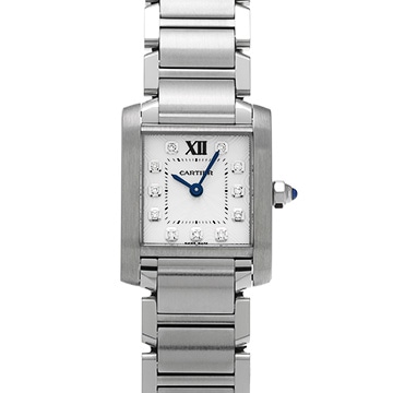 カルティエ タンク フランセーズ SM WE110006 シルバー/ダイヤモンド レディース 時計 【中古】【wristwatch】