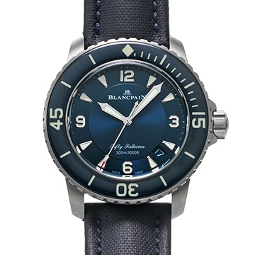 ブランパン フィフティ ファゾムス オートマティック 5015 12B40 O52A ブルー メンズ 時計 【中古】【wristwatch】