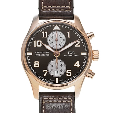 IWC パイロット・ウォッチ・クロノグラフ  アントワーヌ・ド・サンテグジュペリ IW387805 ブラウン メンズ 時計 【中古】【wristwatch】
