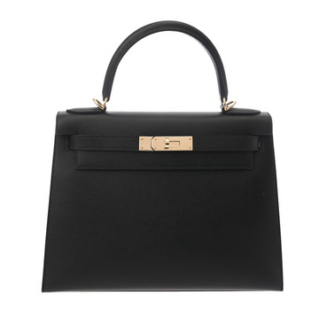 エルメス ケリー 28 外縫い 2WAY ブラック ヴォーエプソン レディース バッグ 【中古】【bag】