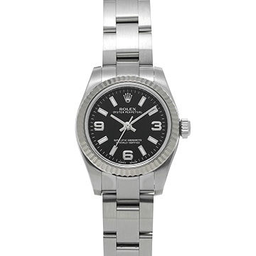 ロレックス オイスターパーペチュアル 26 176234 ブラック レディース 時計 【中古】【wristwatch】