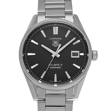 タグ ホイヤー カレラ キャリバー5 WAR211A.BA0782 ブラック メンズ 時計 【中古】【wristwatch】
